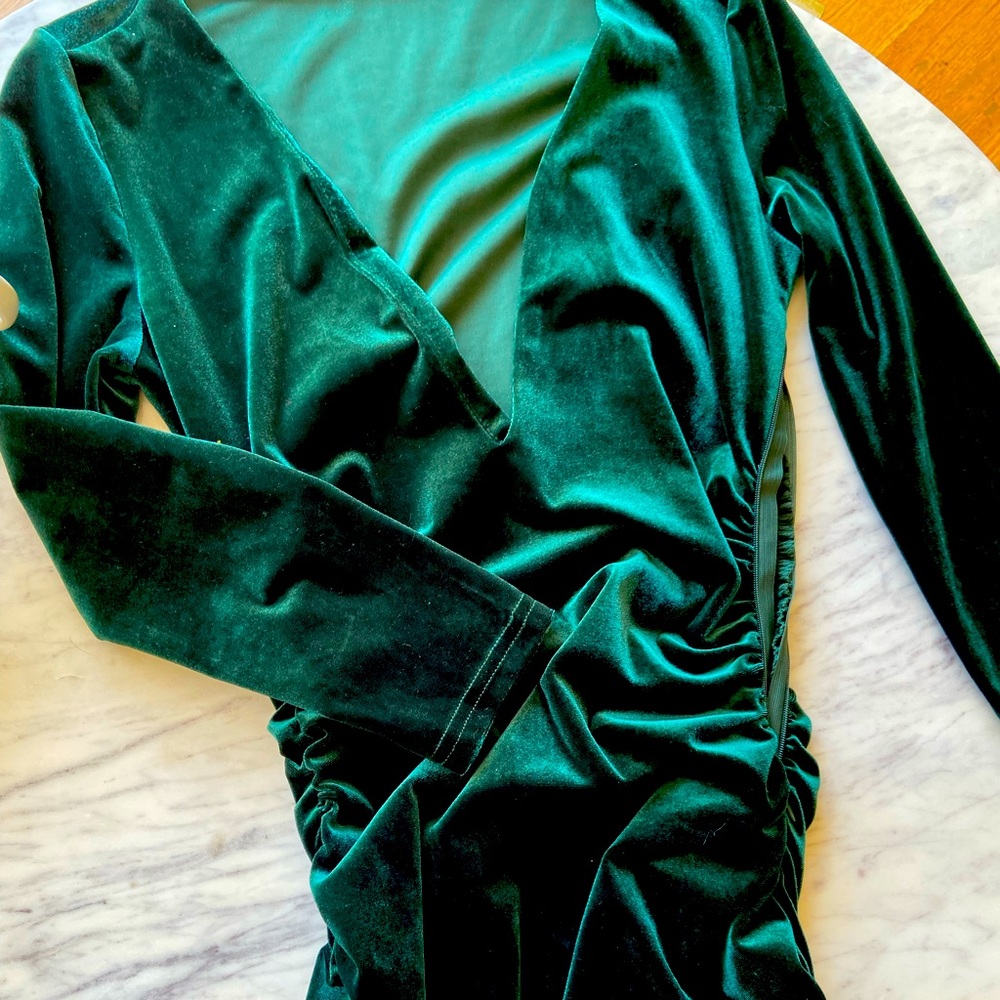 Velvet Emerald Green Dress